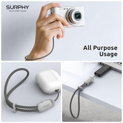 SURPHY 3 Pack Phone Wrist Strap, Phone Lanyard with Cellphone Tether Tab - color: Gray & Gray & Gray