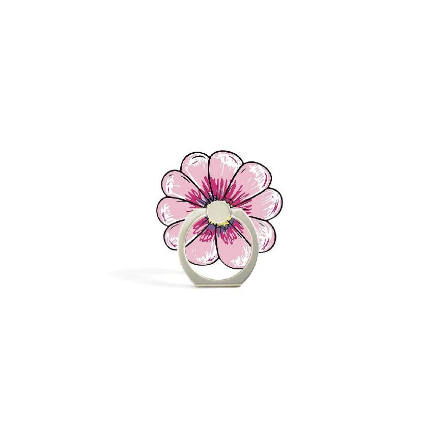4Pcs Cute Phone Ring Holder Stand, Flowers Fruit Banana Orange Kiwi Lemon 360 Rotation Finger Ring Grip Mount for Smartphones(Flowers) - color: Flowers