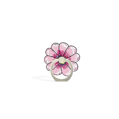 4Pcs Cute Phone Ring Holder Stand, Flowers Fruit Banana Orange Kiwi Lemon 360 Rotation Finger Ring Grip Mount for Smartphones(Flowers) - color: Flowers