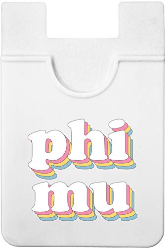 Sorority Shop Phi Mu Koala Pouch - Retro Design Card Holder For Phone Case- Phone Wallet Stick On - Ultra-Thin and Lightweight Phone Case Wallet - Holds Cards and Cash - size: 2.25"W x 3.25"L