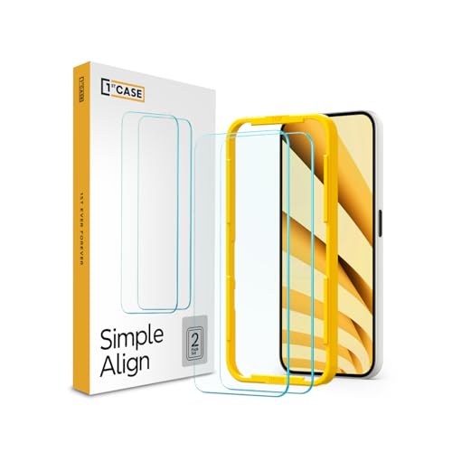 1stcase Tempered Glass [SimpleAlign] Screen Protector [2-pack Set] for Nothing Phone (2a) / (2a) Plus [Case-Friendly] - Clear