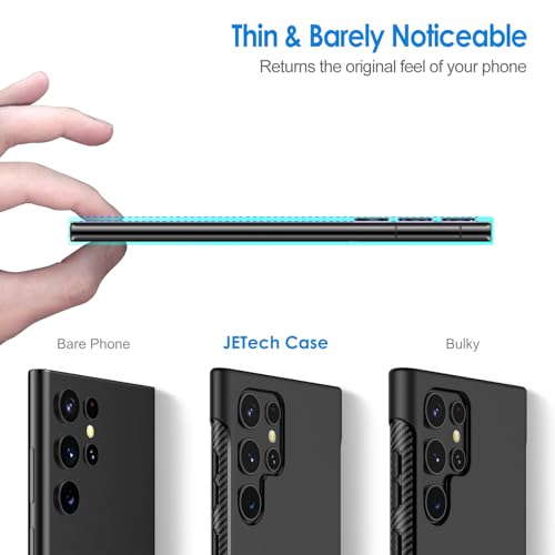 JETech Slim Case for Samsung Galaxy S22 Ultra, Black | Soft TPU Design, Matte Finish, Shockproof Protection