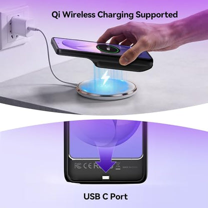 NEWDERY Battery Case for Samsung Galaxy S26 Ultra/S25 Ultra 6.9", 9500mAh | Protable Charger Case with Led Indicators, Qi Wireless Charging Supported, Rechargeable Battery Pack for Travel Use - size: For Galaxy S26 Ultra 6.9"