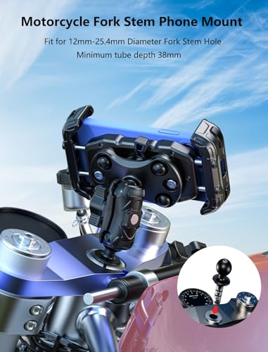 Kewig Motorcycle Fork Stem Phone Mount with Vibration Dampener