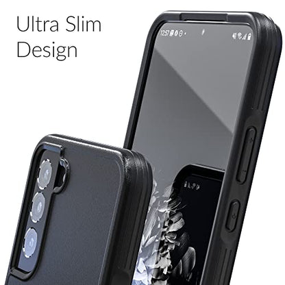Crave for Galaxy S22 Plus Case, Shockproof Protection Dual Layer Case for Samsung Galaxy S22 Plus (6.6 inch) - Black - color: Black
