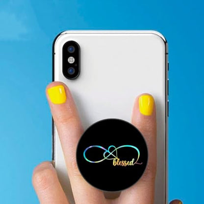 (6 Pack Cell Phone Grip,Phone Finger Foldable Holder Stand Compatible with iPhone - Love Smile Heart - color: Py006