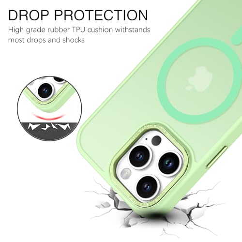 BENTOBEN Magnetic for iPhone 16 Pro Max Case,(Compatible with MagSafe) (Military Grade Drop Protection) Slim Translucent Matte Shockproof with Anti-Fingerprint Phone Case 6.9",Matcha Green - color: Matcha Green