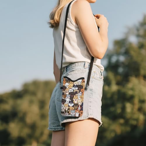 Cell Phone Sleeve Pouch with Adjustable Strap - Dogs - color: Dogs