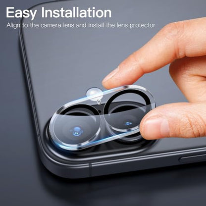 [3 Pack Camera Lens Protector For iPhone 16 6.1-Inch and iPhone 16 Plus 6.7-Inch,9H Tempered Glass,Anti-Scratch,Case Friendly,Night Circle,No-Bubble HD Clarity,Full Cover - size: iPhone 16/16 Plus