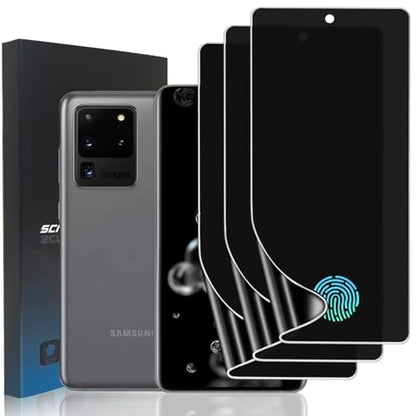 3 Pack TPU Privacy Screen Protector for Samsung Galaxy S20 Ultra 6.9" - size: Samsung Galaxy S20 Ultra