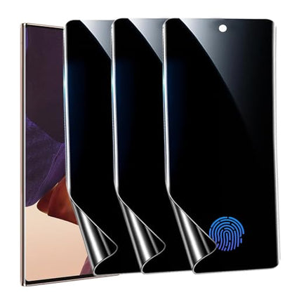 nulala Privacy Screen Protector for Samsung Galaxy Note 20 Ultra [Not Glass] Support Fingerprint Unlock -Touch Sensitive Anti-Spy Flexible TPU Film for Samsung Note 20 Ultra, 3-Pack - size: Galaxy Note 20 Ultra