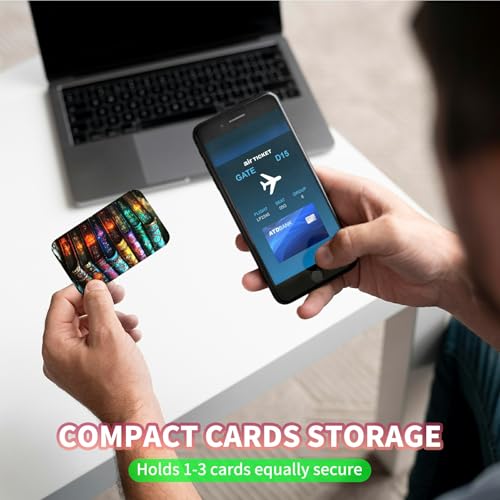 Phone Credit Card Holder Stick on, Cell Phone Pocket Self Adhesive Stretchy Stick on Wallet ID Credit Card Case Pouch Sleeve with Flap for All Smartphones, Colorful Books - color: Colorful Books