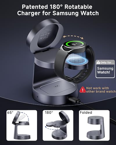 Qi2.2 25W 3-in-1 Magnetic Wireless Charger for Samsung, Compact & Foldable