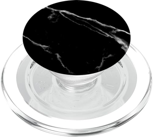 Elegant Black Marble-Look - Black Grey White - Simple Modern PopSockets PopGrip: Swappable Grip for Phones & Tablets PopSockets MagSafe PopGrip for iPhone - style: MagSafe