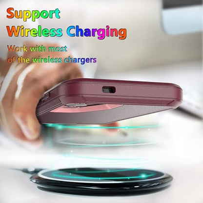 MXX Case Designed for S24 Plus Compatible with S25 Plus/ S24 Plus 3-Layer Super Full Heavy Duty Body Bumper Cover/Shock Protection/Dust Proof, case 5g 2024 (Plum/Pink) - color: Plum/Pink, size: Galaxy S24+ / S25+