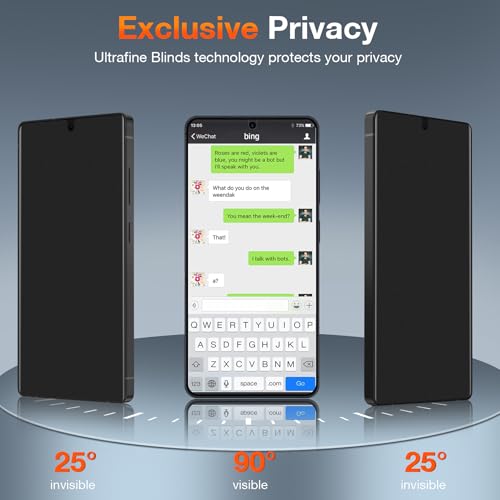 LYWHL 2+2 Pack for Samsung Galaxy S26 Ultra Matte Privacy Screen Protector with Camera Lens Protector, Anti-Glare Anti-Fingerprint Anti-Spy S26 Ultra Film[Not Glass], Support Fingerprint Unlock - size: Samsung Galaxy S26 Ultra
