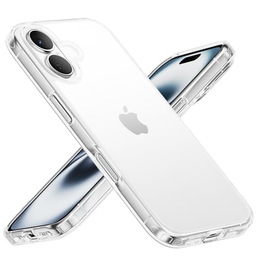 Mobnano for iPhone 16 Case, Protective Shockproof Bumpers [Not Yellowing] Anti-Scratch Transparent Slim Hard PC Back Soft TPU Frame Cover for Men Women - Clear - color: Clear