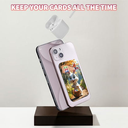 Phone Credit Card Holder Stick on, Cell Phone Pocket Self Adhesive Stretchy Stick on Wallet ID Credit Card Case Pouch Sleeve with Flap for All Smartphones, Bunter Osterhase - color: Bunter Osterhase