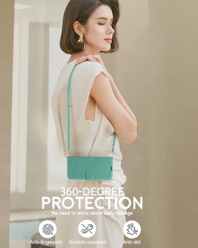 OCASE for iPhone 16 Pro Max Wallet Case, PU Leather Crossbody Phone Case with Removable Shoulder Strap, Kickstand, RFID Blocking Card Slots, Flip Folio Phone Cover 6.9 Inch 2024, Green - color: Green, size: iPhone 16 Pro Max