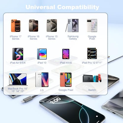 FOXSEA USB A to USB C Cable for iPhone 17/16/15 USB C Car CarPlay Cable - color: Black, size: 3FT