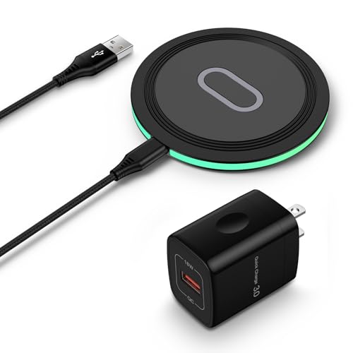 Wireless Charger Fast Charging Pad Compatible Motorola Edge/Razr Ultra/Moto G Stylus 2026/Edge 70 Pro+/Razr 70 Ultra/Edge 70 Pro,15W Wireless Phone Charger Android Charging Station Mat with Adapter - color: 3Black