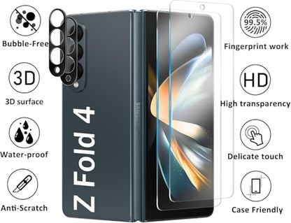 6 Pack Screen Protector for Samsung Galaxy Z Fold 4, Inner, Front and Lens - size: 6.20-inch
