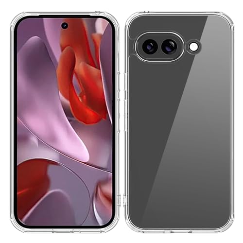 TENOC Phone Case for Google Pixel 9a, Clear Case Anti-Yellowing Protective Bumper Hard Back Cover for 6.3 Inch - color: Clear Anti-Yellowing, size: Pixel 9a