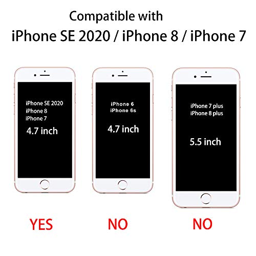 TENOC Phone Case Compatible with iPhone SE (2nd 2020 and 3rd 2022 Generation) & iPhone 7 & iPhone 8, Clear Case Shockproof Protective Bumper Slim Cover for 4.7 Inch - color: Clear, size: iPhone 7/8/SE
