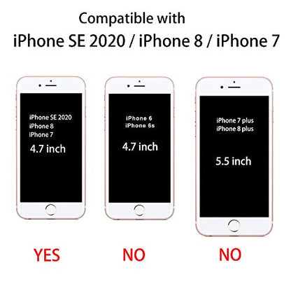 TENOC Phone Case Compatible with iPhone SE (2nd 2020 and 3rd 2022 Generation) & iPhone 7 & iPhone 8, Clear Case Shockproof Protective Bumper Slim Cover for 4.7 Inch - color: Clear, size: iPhone 7/8/SE