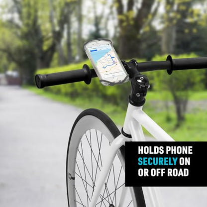 Nite Ize Wraptor Rotating Smartphone Bar Mount - Universal Cell Phone Holder for Bikes, Carts & Strollers - 360-Degree Rotation - Secure Hold on Rough Terrain - Handlebar & Stem Mount