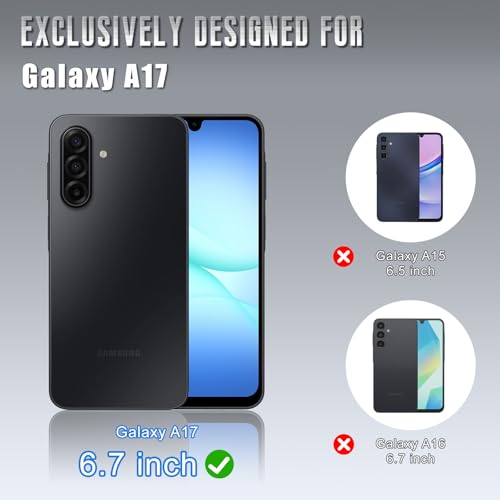 Wallet Case for Samsung Galaxy A17 5G, Sky Blue | RFID-Blocking Card Holder, Kickstand, Magnetic Closure, PU Leather Folio Flip Cover, Protective Women Men Cases - color: Sky Blue, size: SamsungGalaxy A17