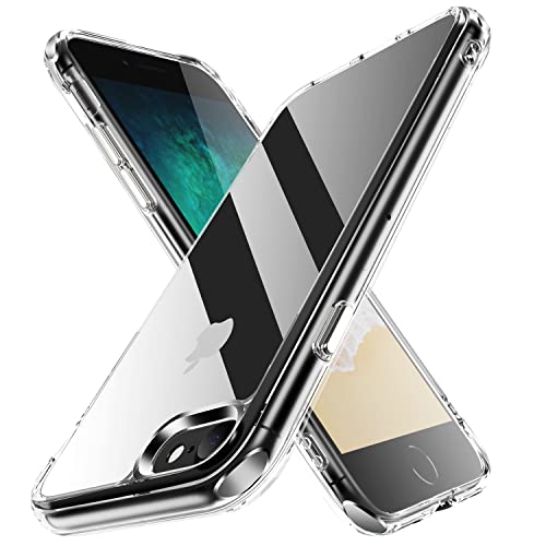 DEERLAMN Clear Case for iPhone SE 2022/2020 & iPhone 7/8, Military Grade Drop Protection Anti-Scratch Transparent Ultra Slim Non-Yellowing Shockproof Protective Phone Cover - size: for iPhone SE 2020/2022&iPhone 7/8