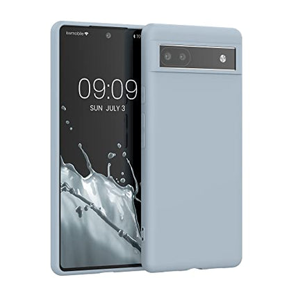 kwmobile Case Compatible with Google Pixel 6a Case - Soft Slim Protective TPU Silicone Cover - Light Blue - color: light blue