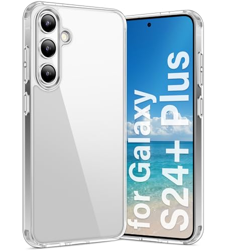 Vakoo Case for Samsung Galaxy S24+ Plus - Transparent | Anti-Yellowing, Crystal Clear Hard Back, Military-Grade Drop Protection, Supports Wireless Charging - color: Transparent, size: S24+ Plus