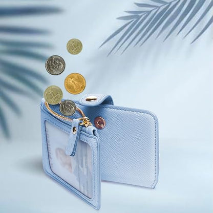 RFID Blocking Phone Wallet Stick on Leather Card Holder for Phone Case | Card Holder for Phone case Stick on Attachable Credit Card Holder for Phone (Compatible with Most Smartphones) Sky Blue - color: Sky Blue