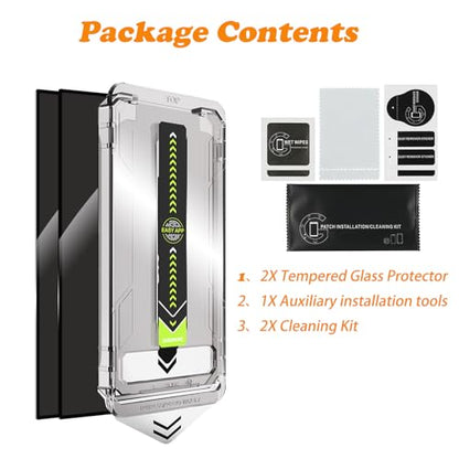 2 Pack for Samsung Galaxy S24 Ultra Privacy Screen Protector Auto-Alignment - size: Galaxy S24 Ultra
