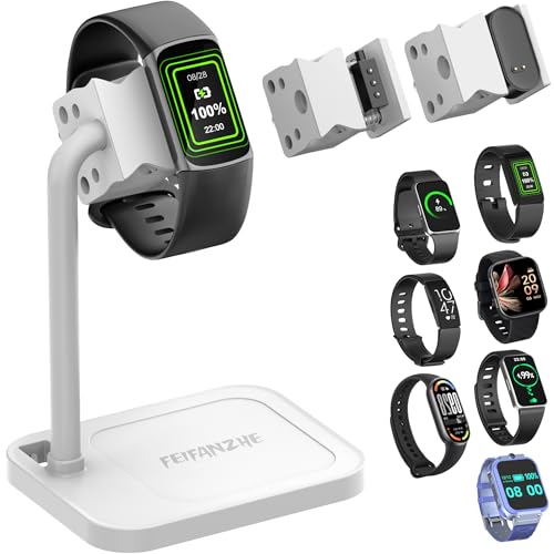 Adjustable Universal Smart Watch Dock & Fitness Tracker Stand - color: White Watch Dock