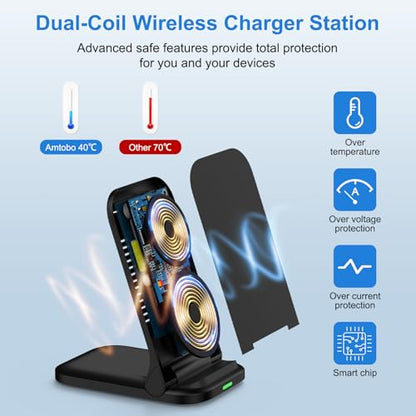 15W Wireless Charger Foldable for iPhone 18 Pro Max/17 Air/16 Pro Max/17e - size: Foldable-15W