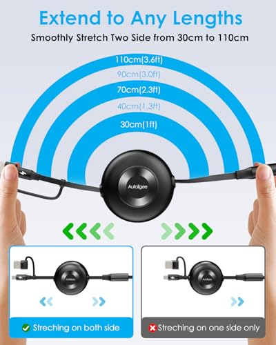 Multi Charging Cable 2 Pack Retractable Car Charger for Multiple Devices - style: 2