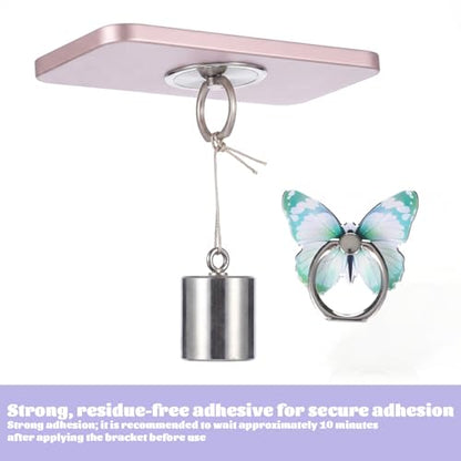 Butterfly Cell Phone Ring Holder 5pcs Finger Ring with Adjustable Knob Loop