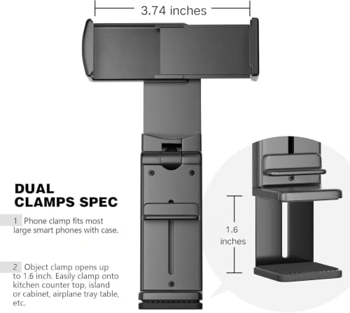Multi-Function Cell Phone Stand, Foldable and Portable，Built-in Phone Stand - color: Black, size: Foldable Stand