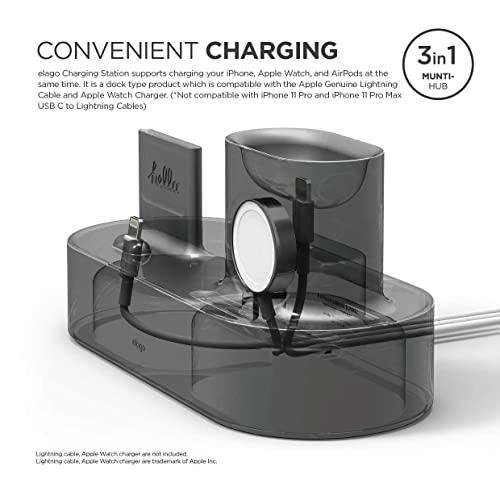 elago 3 in 1 Charging Station for iPhone, AirPods, AirPods Pro, Apple Watch - color: Black
