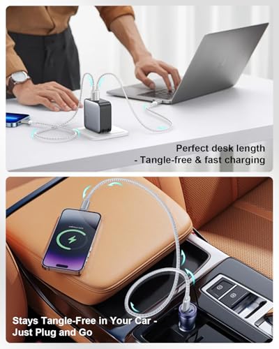 2FT USB C to Lightning iPhone Charger Cable, 2 Pack MFi Certified - size: 2ft