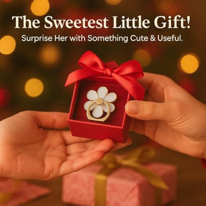 NXVX Phone Ring Holder, Lacquer White 360° Rotating Finger Grip & Kickstand - color: Lacquer White