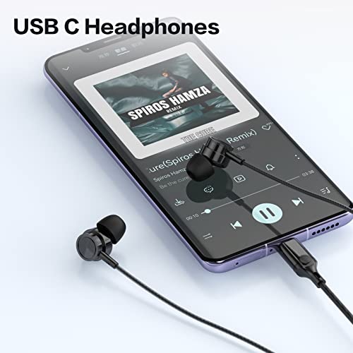 USB C Headphones for Samsung Galaxy S26 S25 S24 Ultra iPhone 17 16 Pro Max