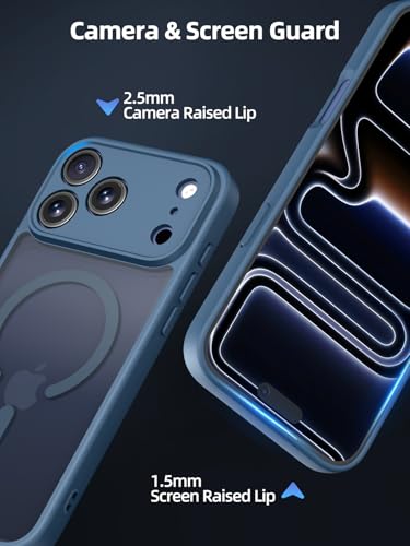 TopMade for iPhone 17 Pro Max Case with Mag-Safe Wallet, 4 Cards Holder - color: Blue, size: iPhone 17 Pro Max