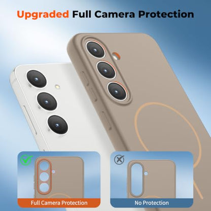 zapica Magnetic for Samsung Galaxy S26 FE Case/S25 FE Case, Desert Gold - color: Desert Gold, size: Samsung Galaxy S26 FE/S25 FE 6.7''
