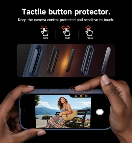 SURITCH for iPhone 17 Pro Case with Camera Control Cover, Camera Cover and Adjustable Kickstand, Compatible with MagSafe, Shockproof Bumper Protective Cases 6.3 Inch, Blue - color: Blue, size: IPhone 17 Pro-6.3"
