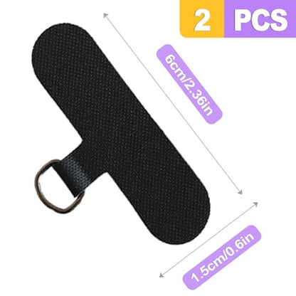 2 Pack Universal Phone Tether Tab Clear Non Adhesive Lanyard Patch Connector for Phone Case Replacement Tether Tabs Compatible with Most Smartphones