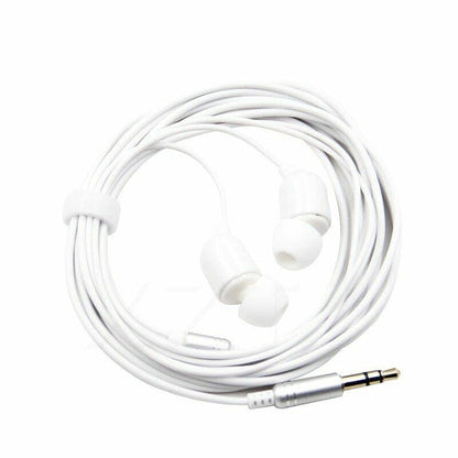 VizGiz 3 Pack 10FT Earbuds 3.5mm Stereo 3 Pole Headset Earphones 3 Meter Long Extension Wired Cord Cable Earphone Monitor in-Ear Headphone for Live Streamer Webcast Broadcast Phone Computer